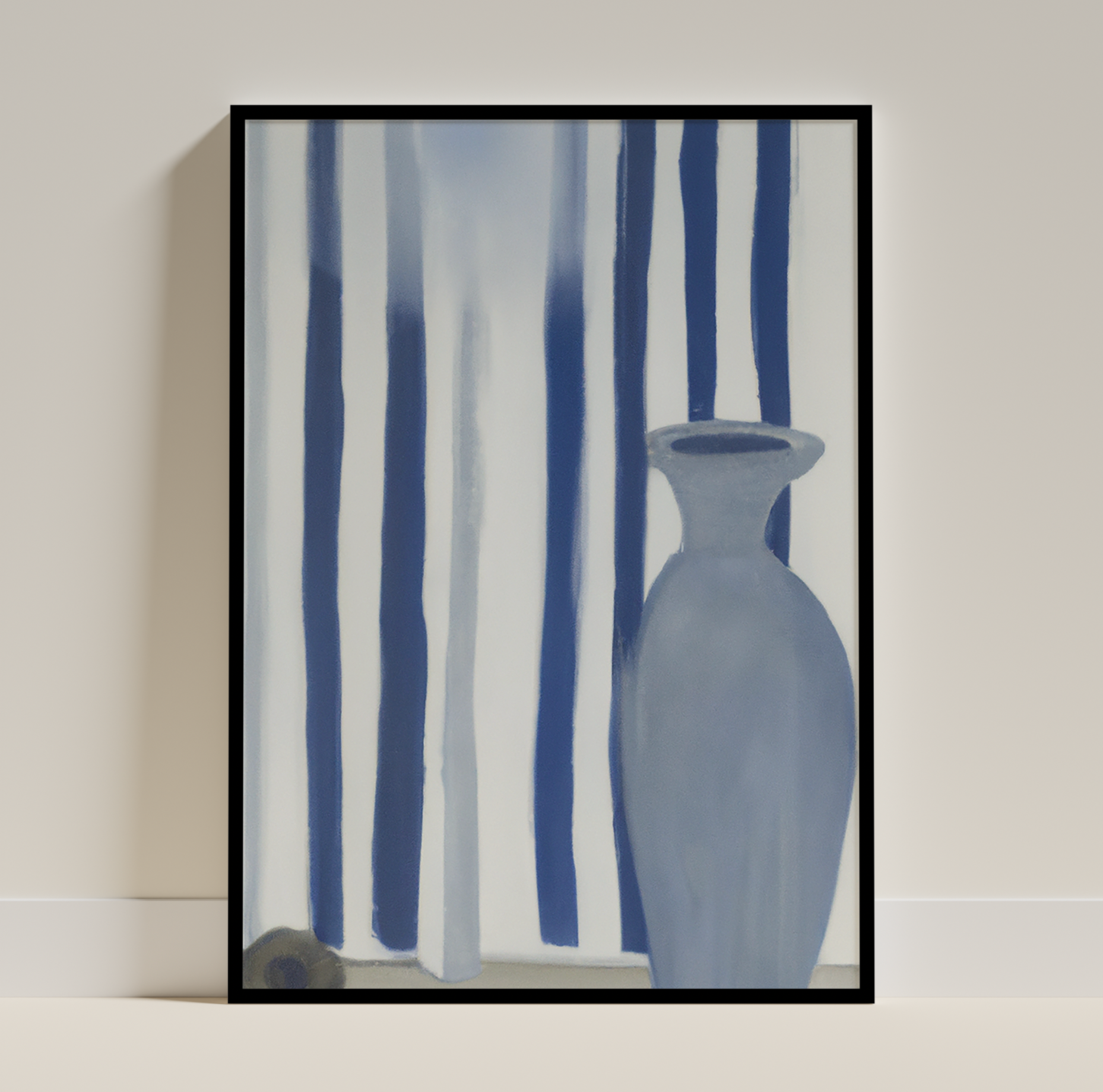 Artwork “Blue Vase” framed