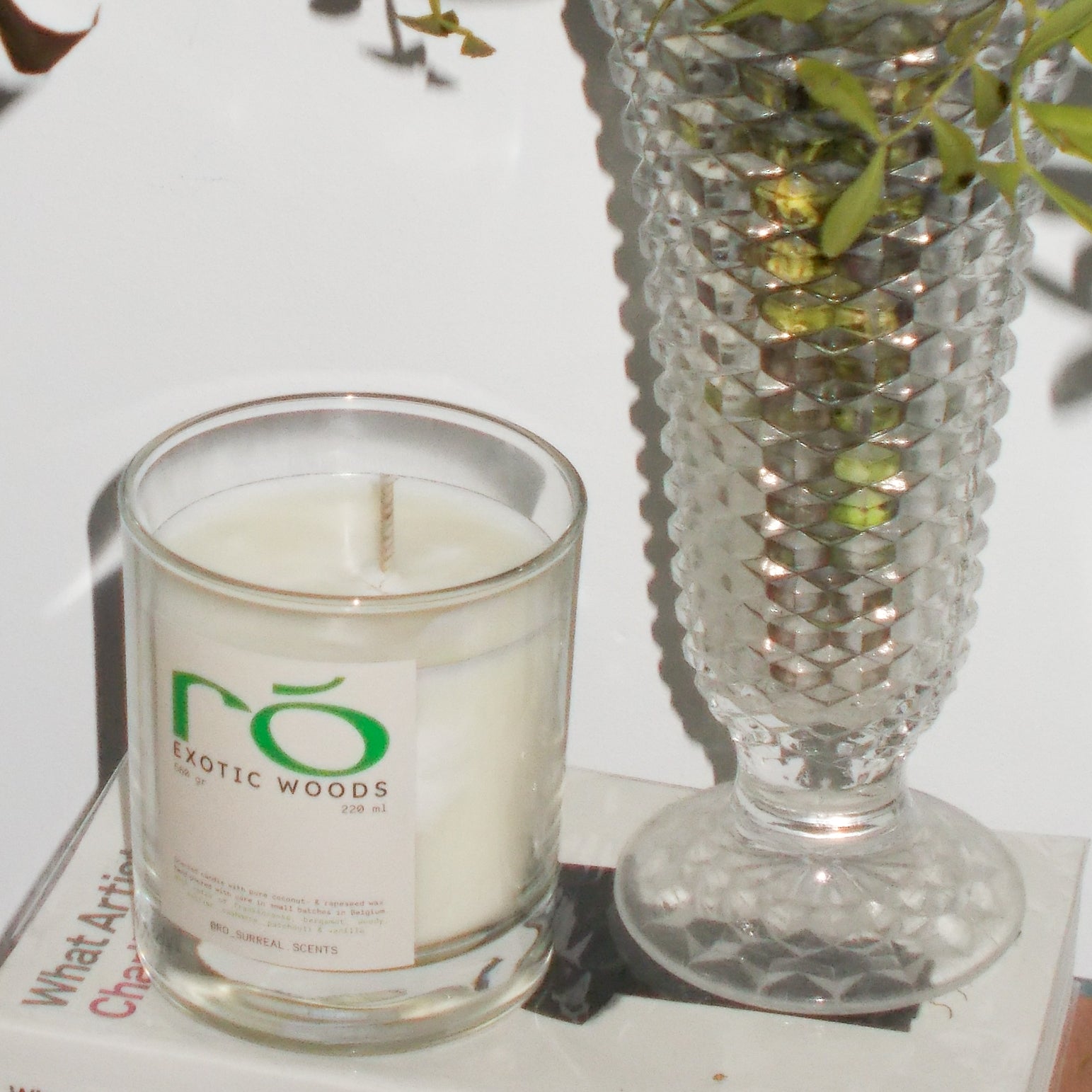 RÓ Exotic Woods - scented candle - personaliseerbaar