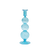 Aqua bubble glass candle holder