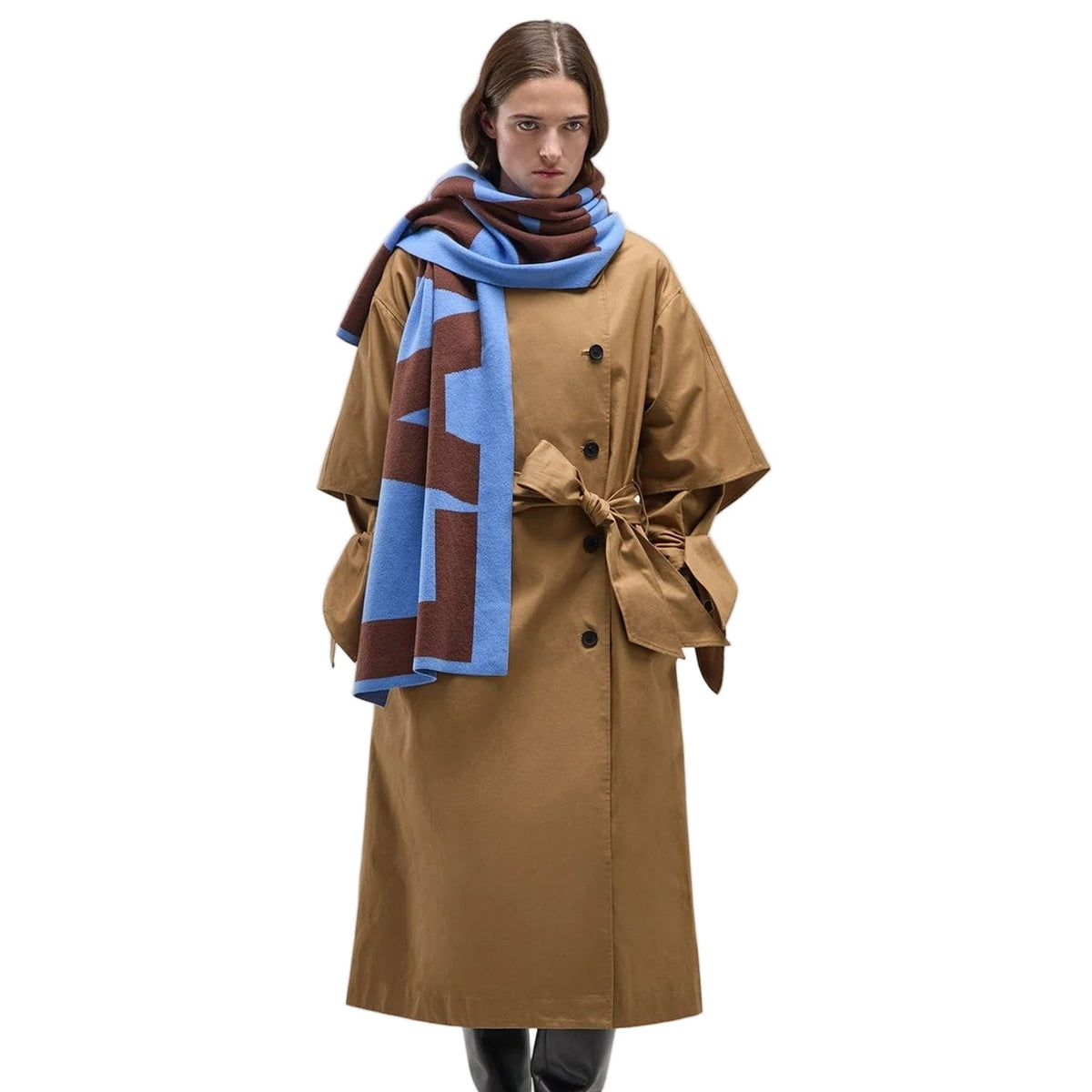 LAAGAM Damson Blue Logo Scarf