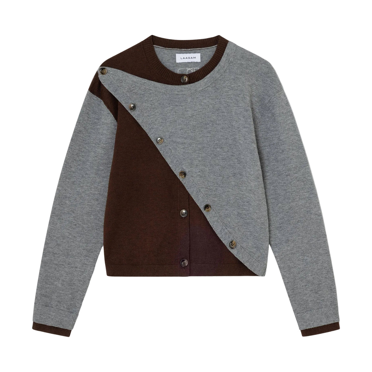 Egla Grey Assymetric Cardigan