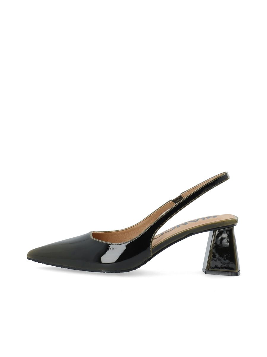 Slingback Pull Up Heels Olive