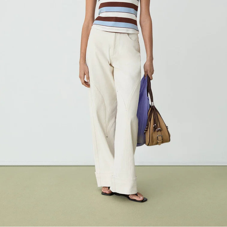 Dallas ecru denim pants