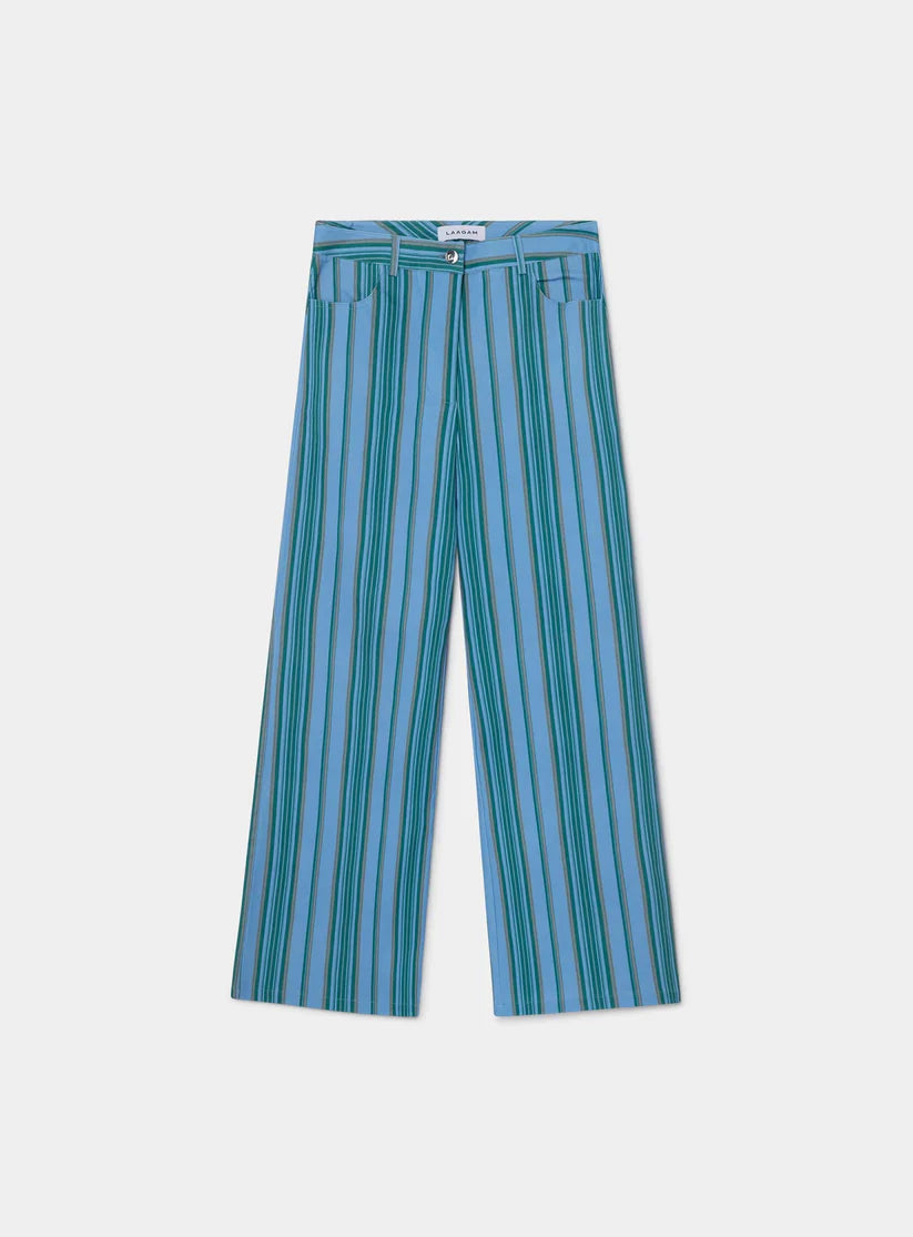 Leroy blue striped twill pants