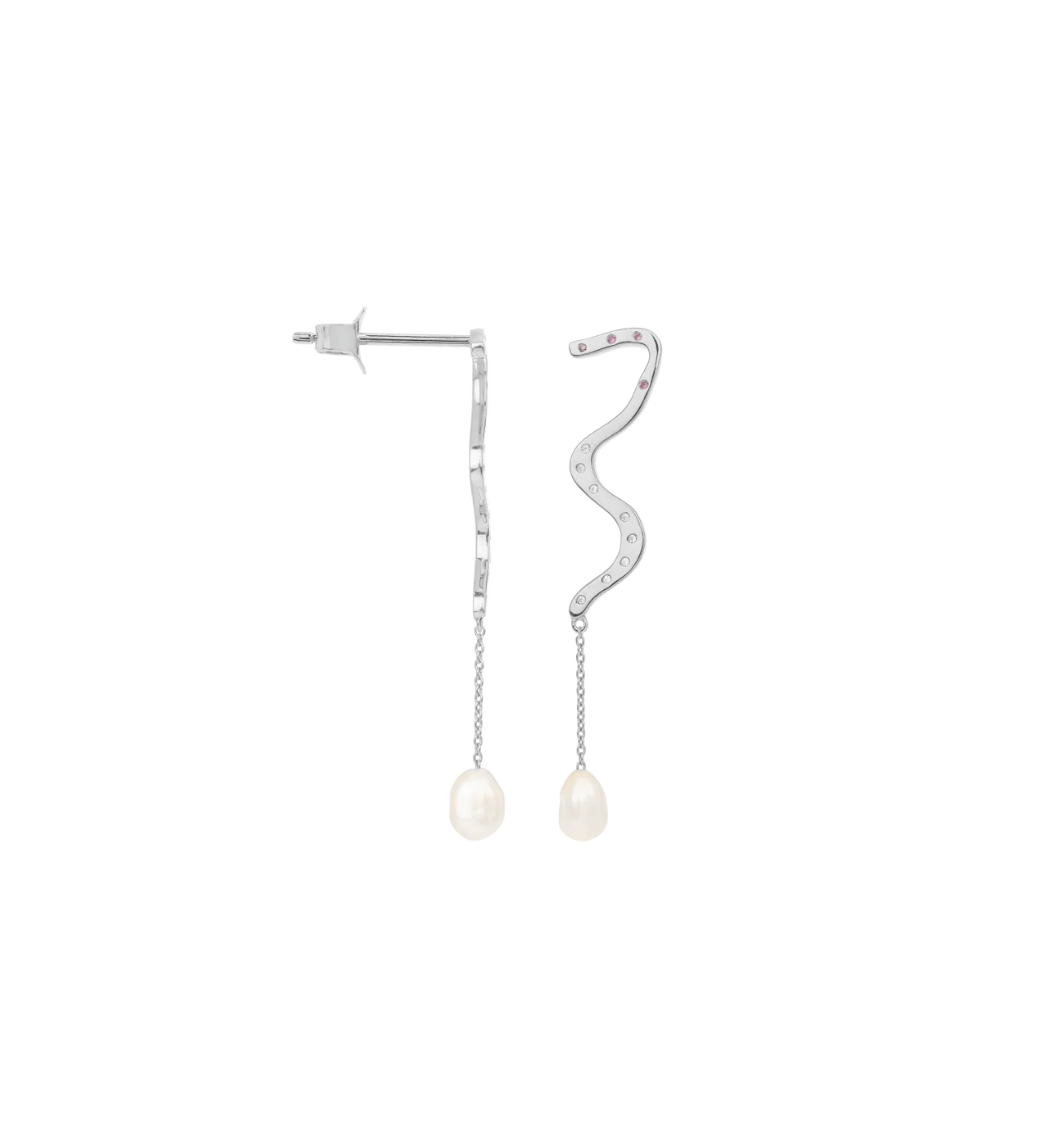 A+N Milky Way Chain Stud Silver