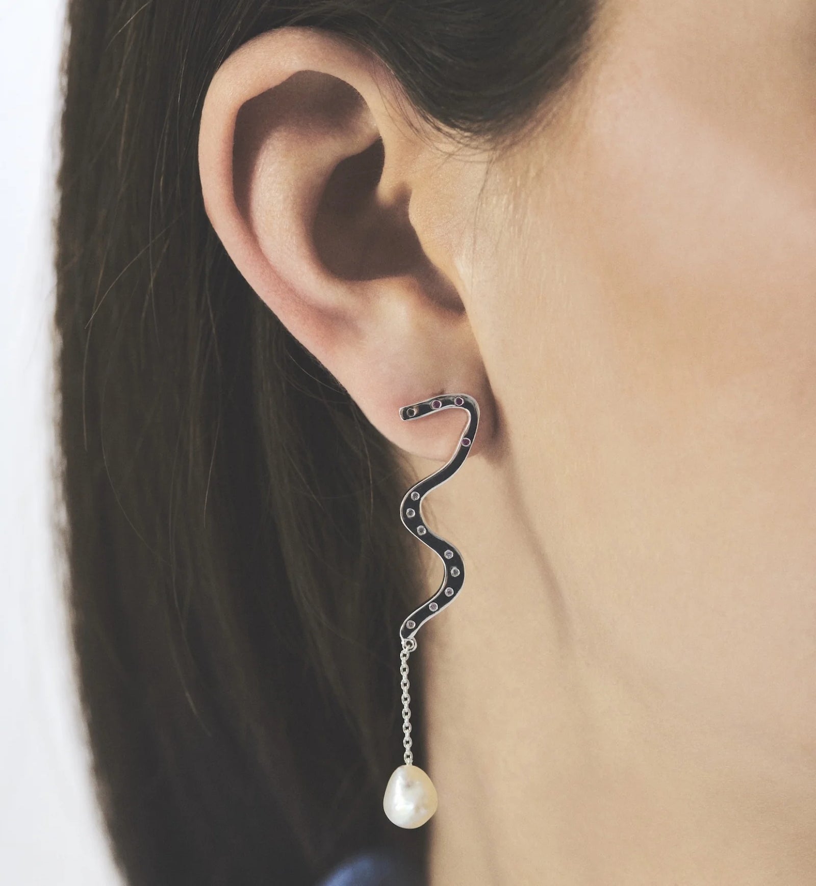 A+N Milky Way Chain Stud Silver