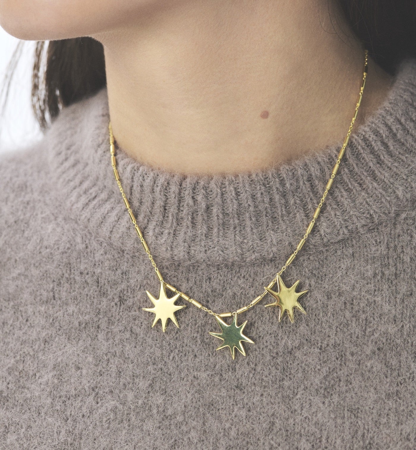 A+N Stars Aligned Necklace Gold Plated