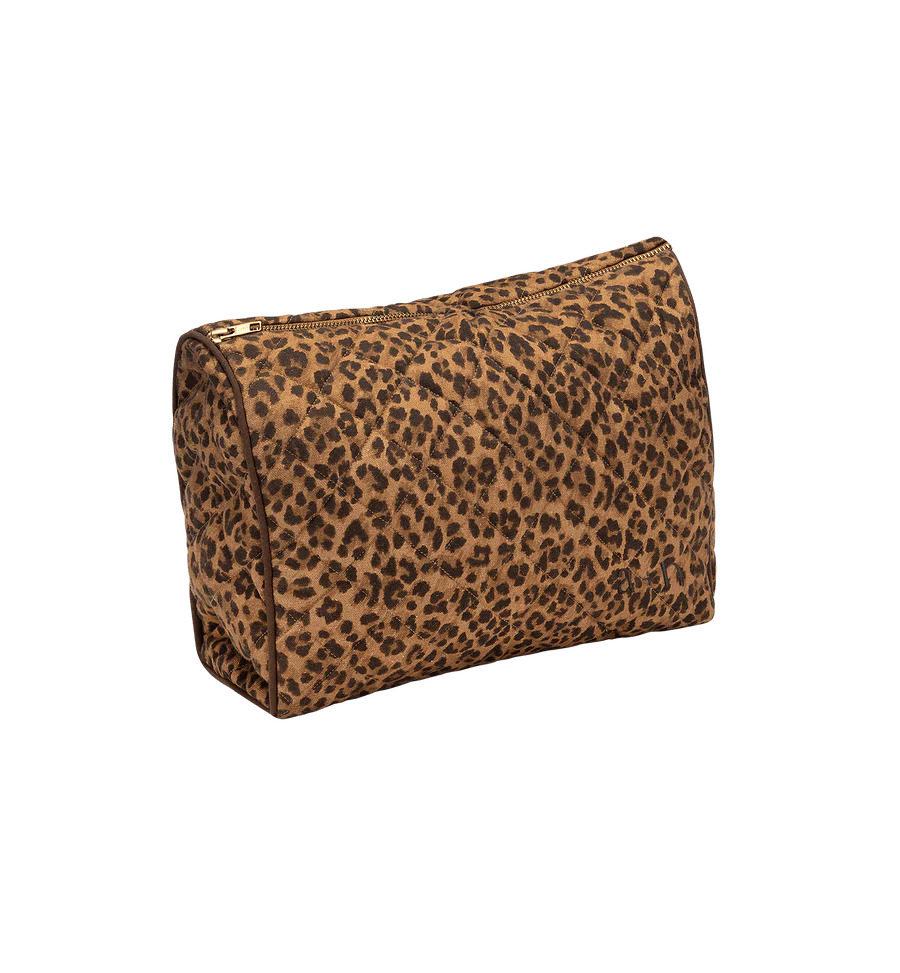 Leopard Quilted Wash Bag