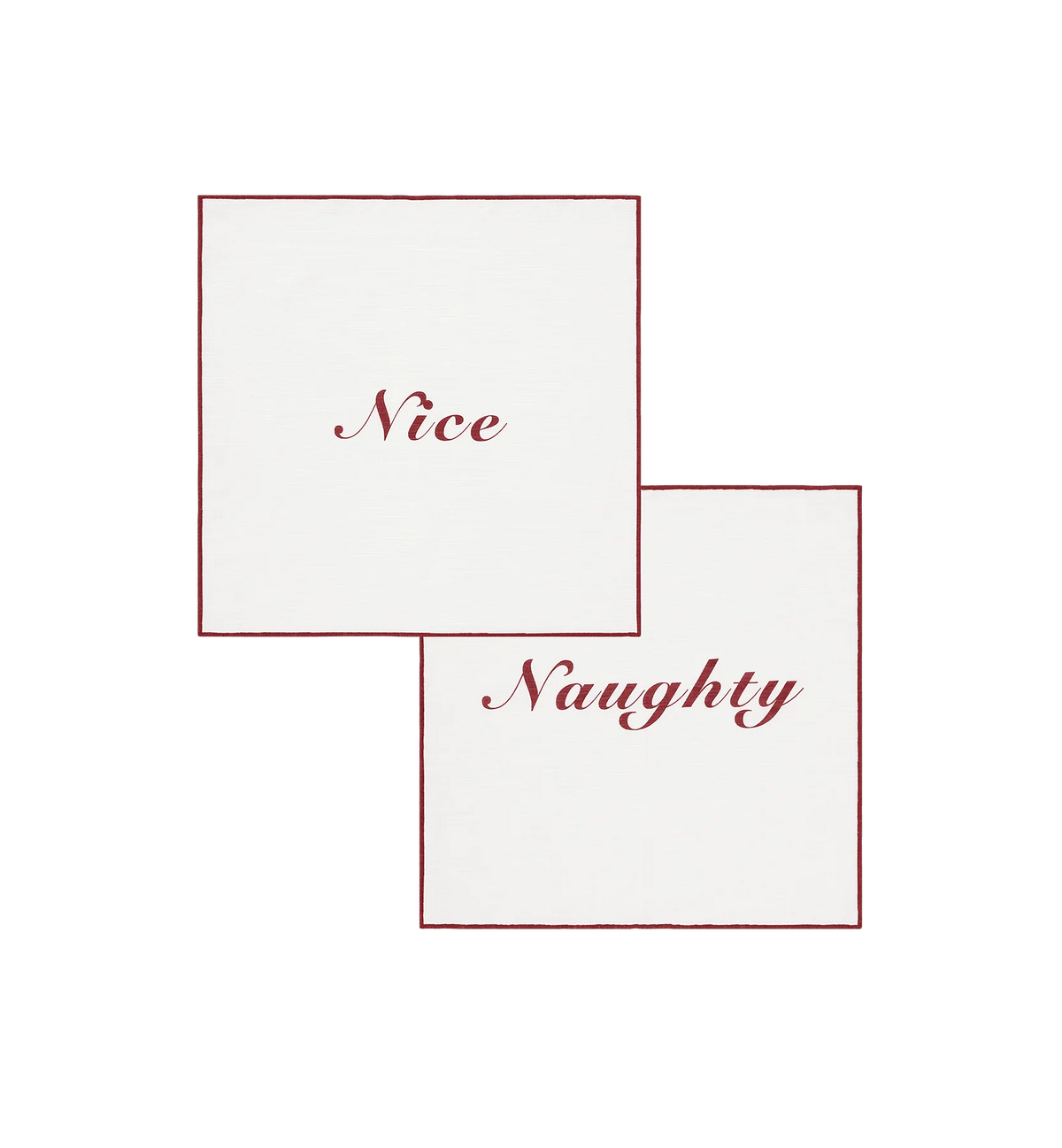 Naughty &amp; Nice Napkin Set of 2