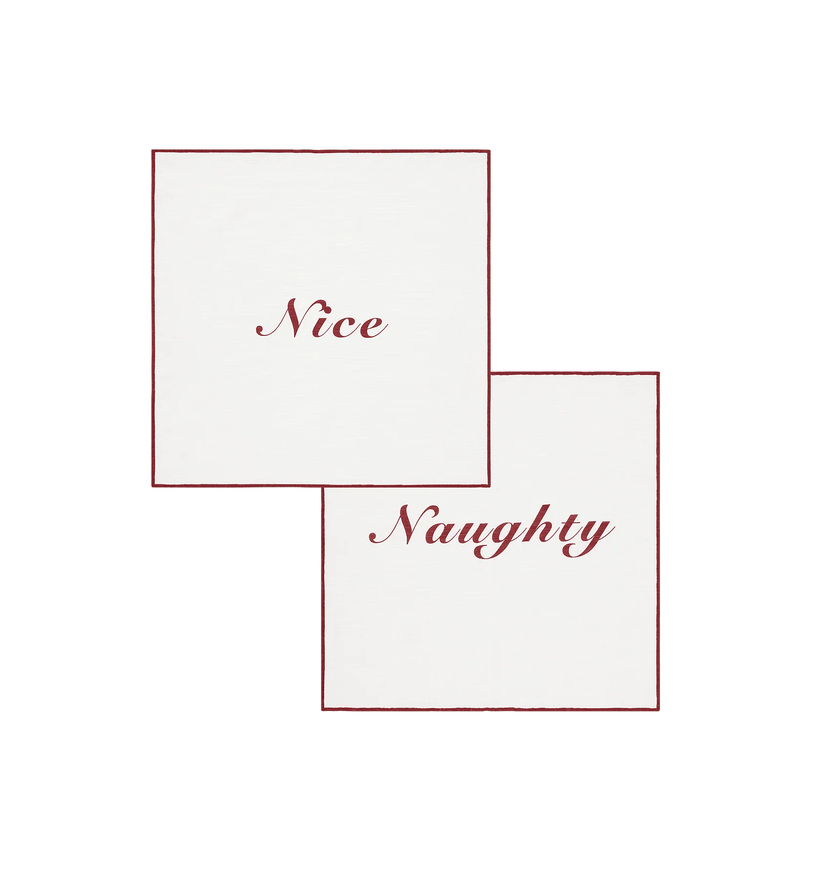 Naughty & Nice Napkin Set of 2