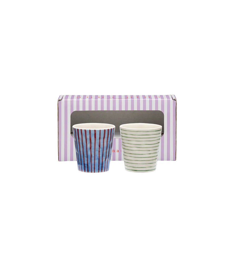 Stripe Affair Coffee Cup Set of 2