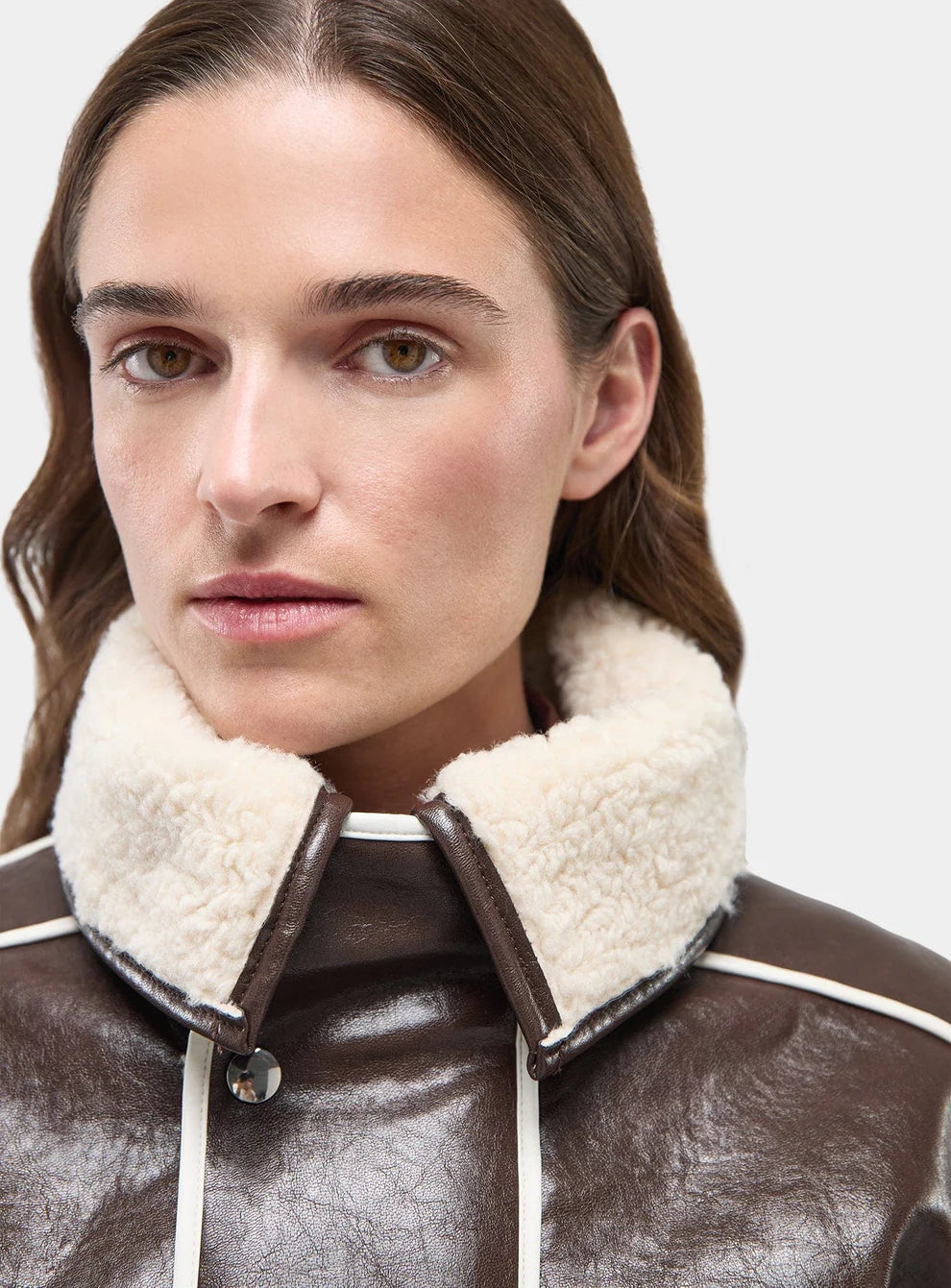 Nora Brown Shearling Jacket