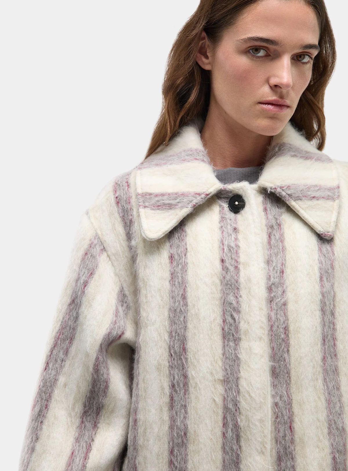 Portobello Striped Ecru Coat