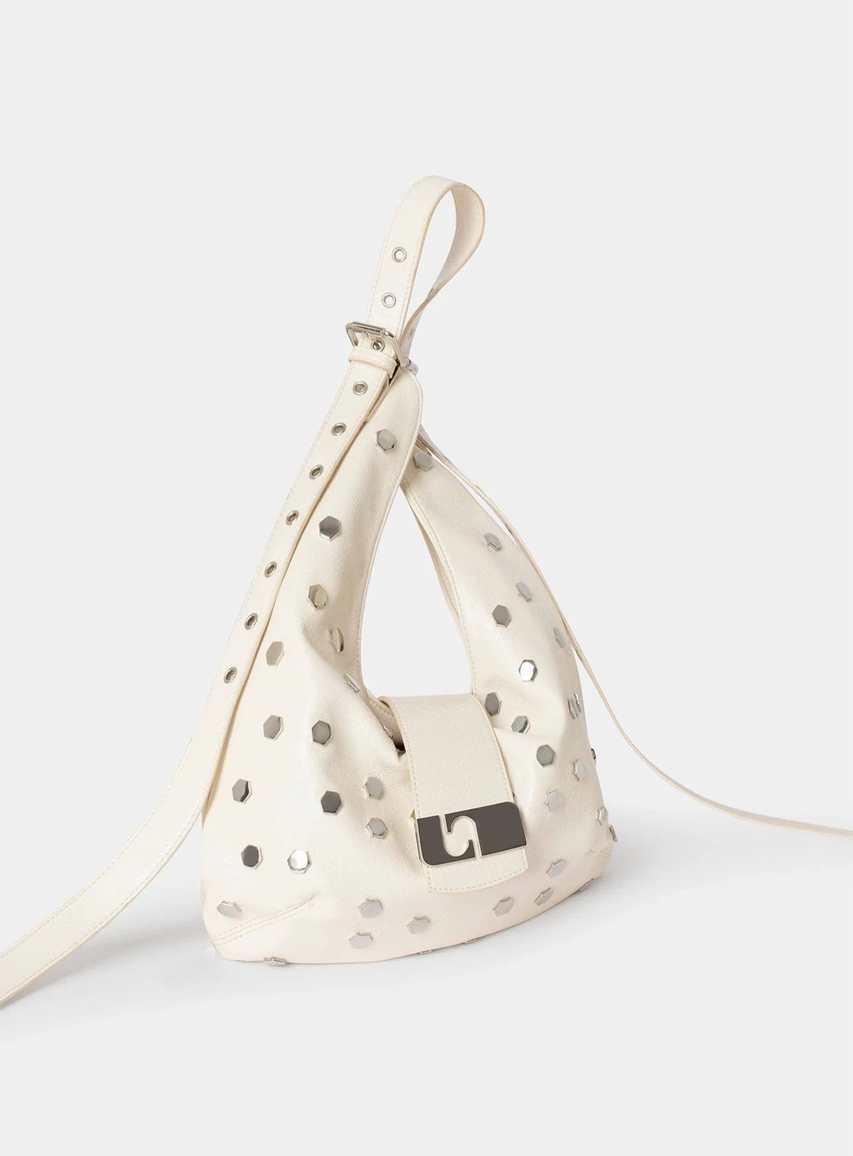 VIXEN ECRU STUDS BAG