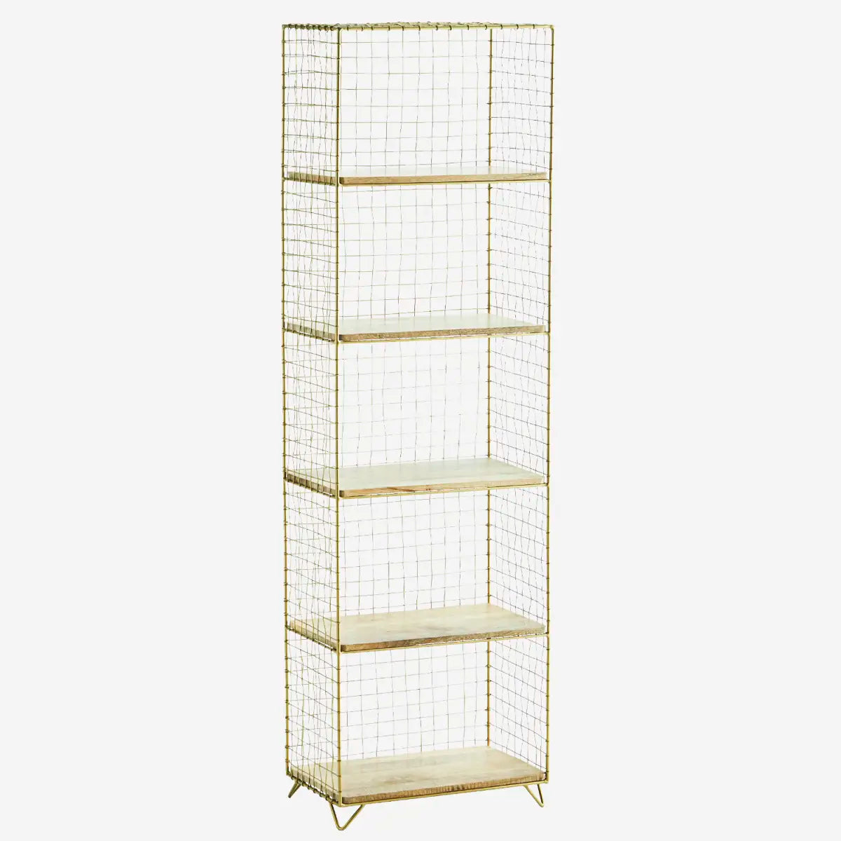 Standing Iron Shelf with Wood