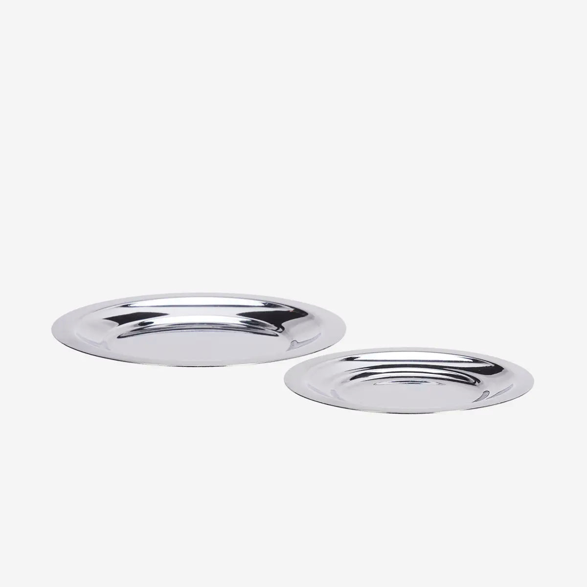 Stainless steel mini bordjes (set of 2)