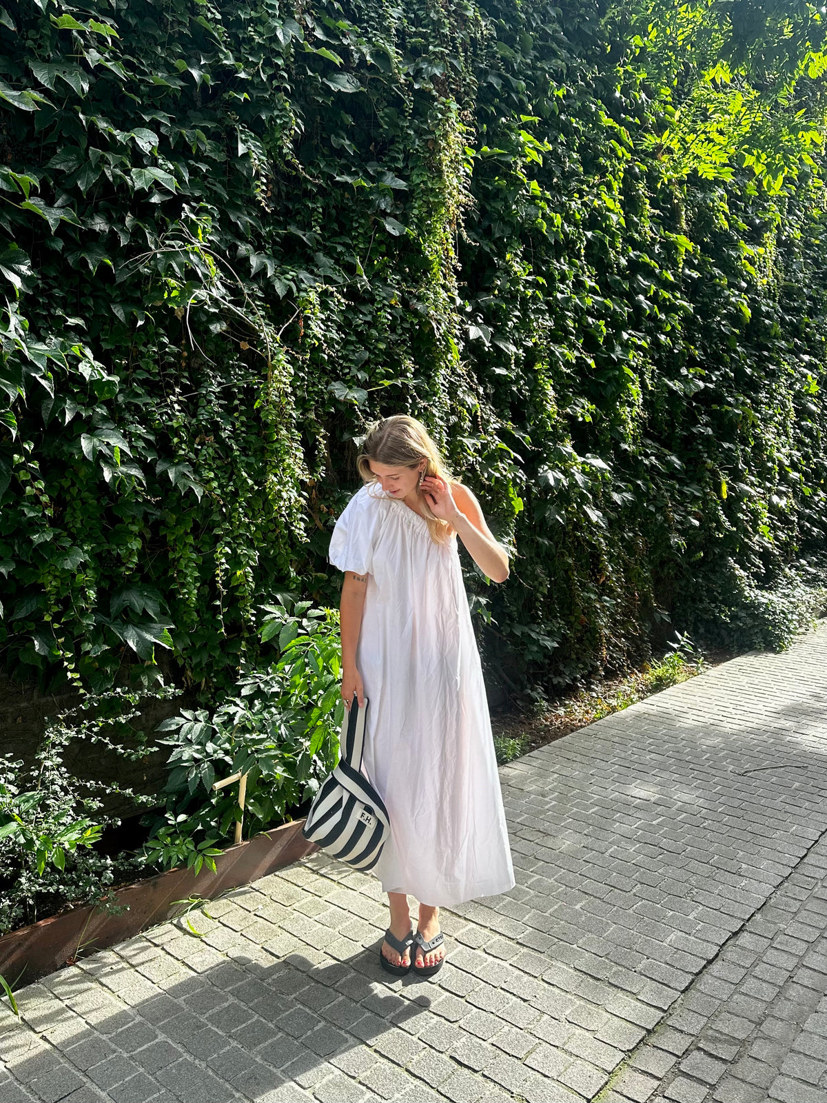 Gepersonaliseerde Striped Shopper