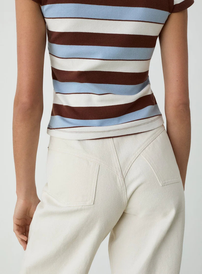 Dallas ecru denim pants