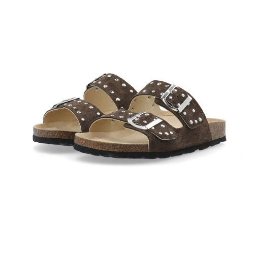 BIAMIAMI Studded Slides suede