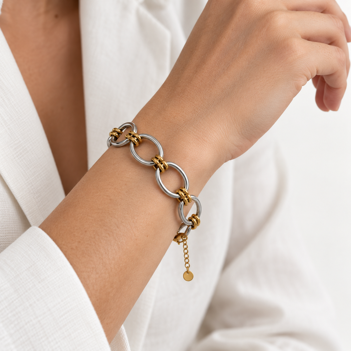 Chunky Bracelet Silver/Gold