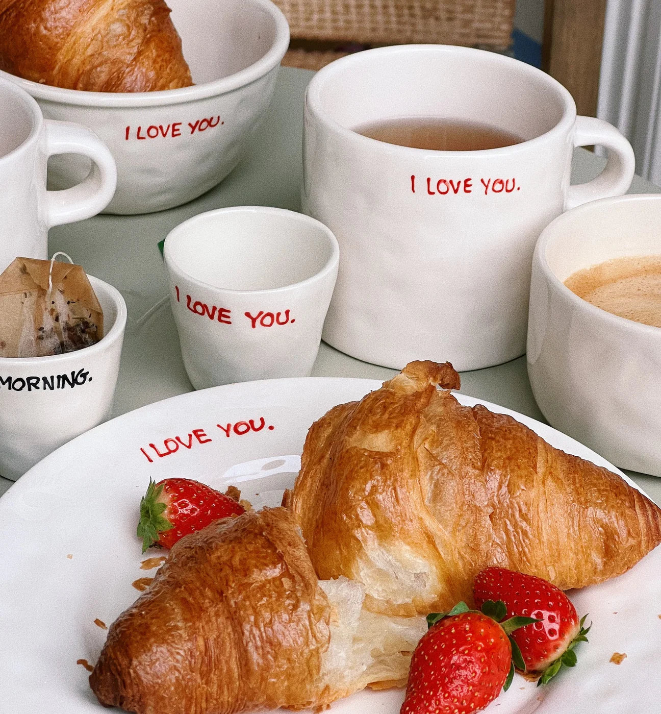 Breakfast plate - I love you