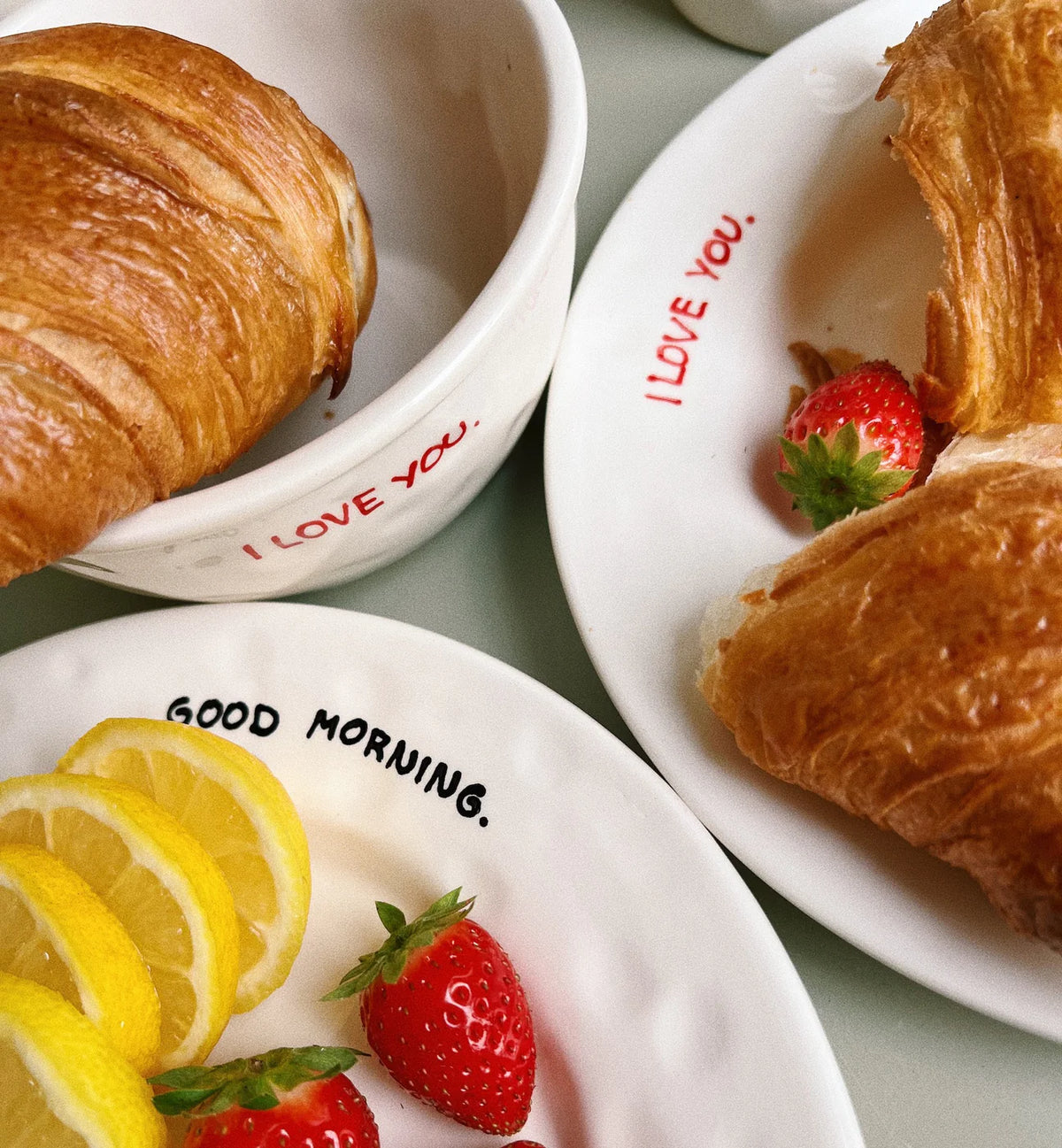 Breakfast plate - I love you