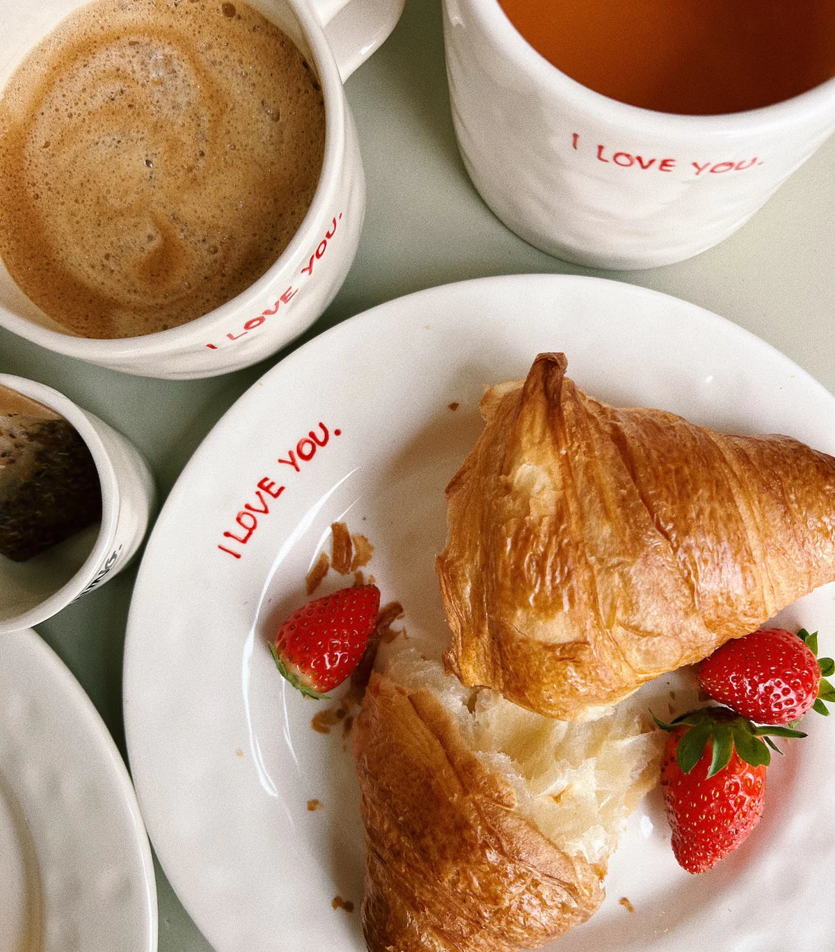 Breakfast plate - I love you