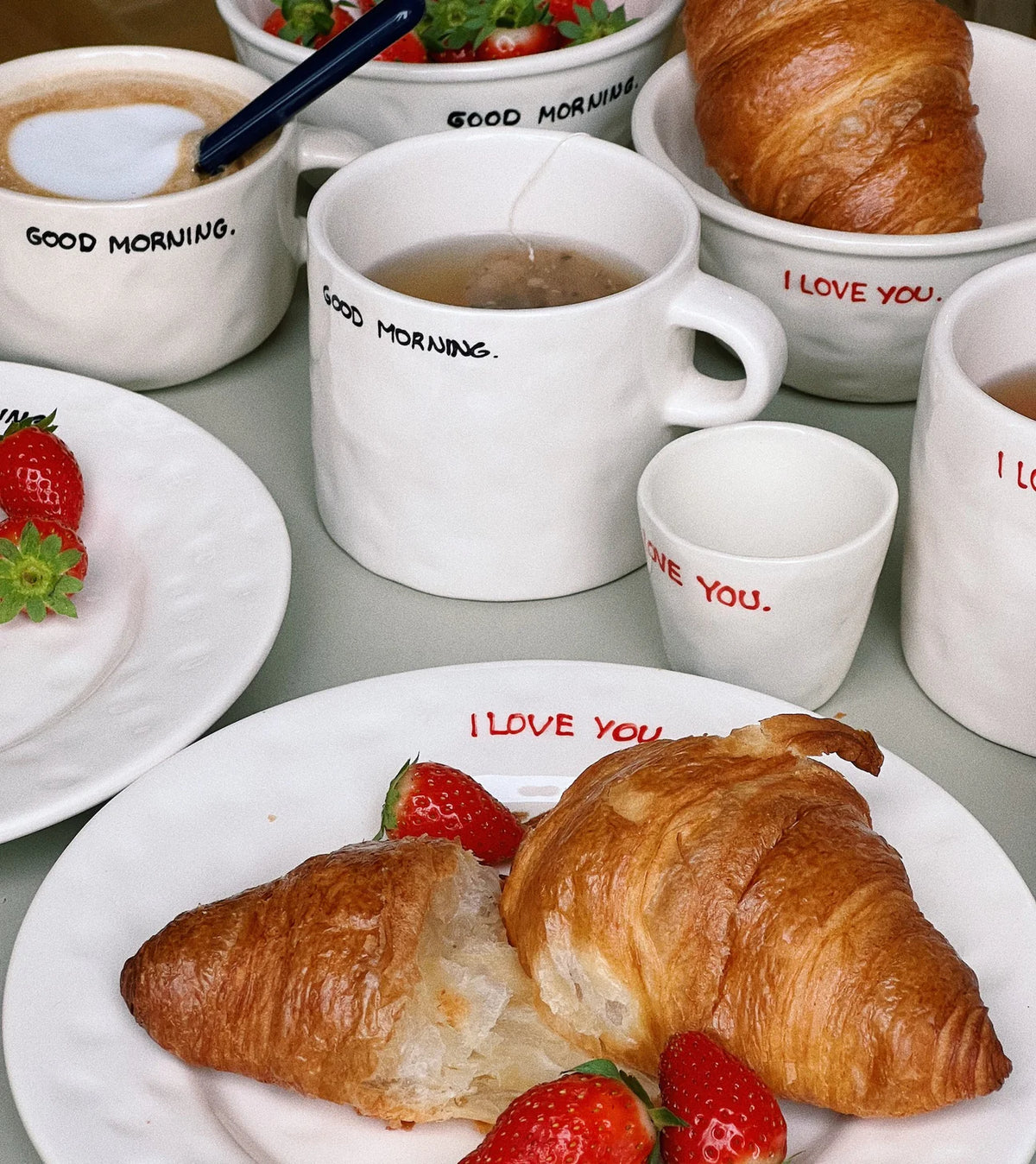 Breakfast plate - I love you