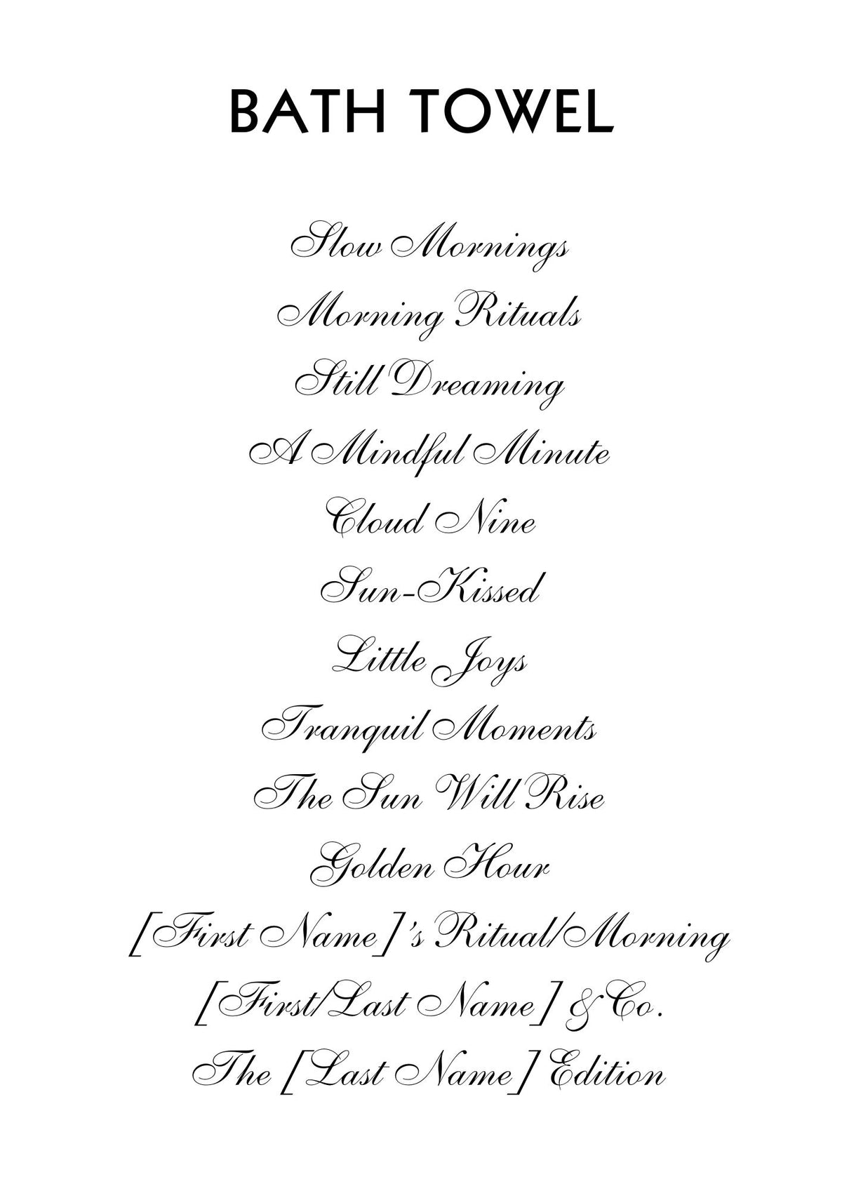 Bath Towel - personalised