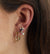 Embellished small hoop earrings