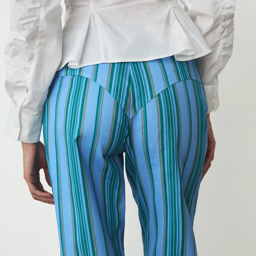 Leroy blue striped twill pants