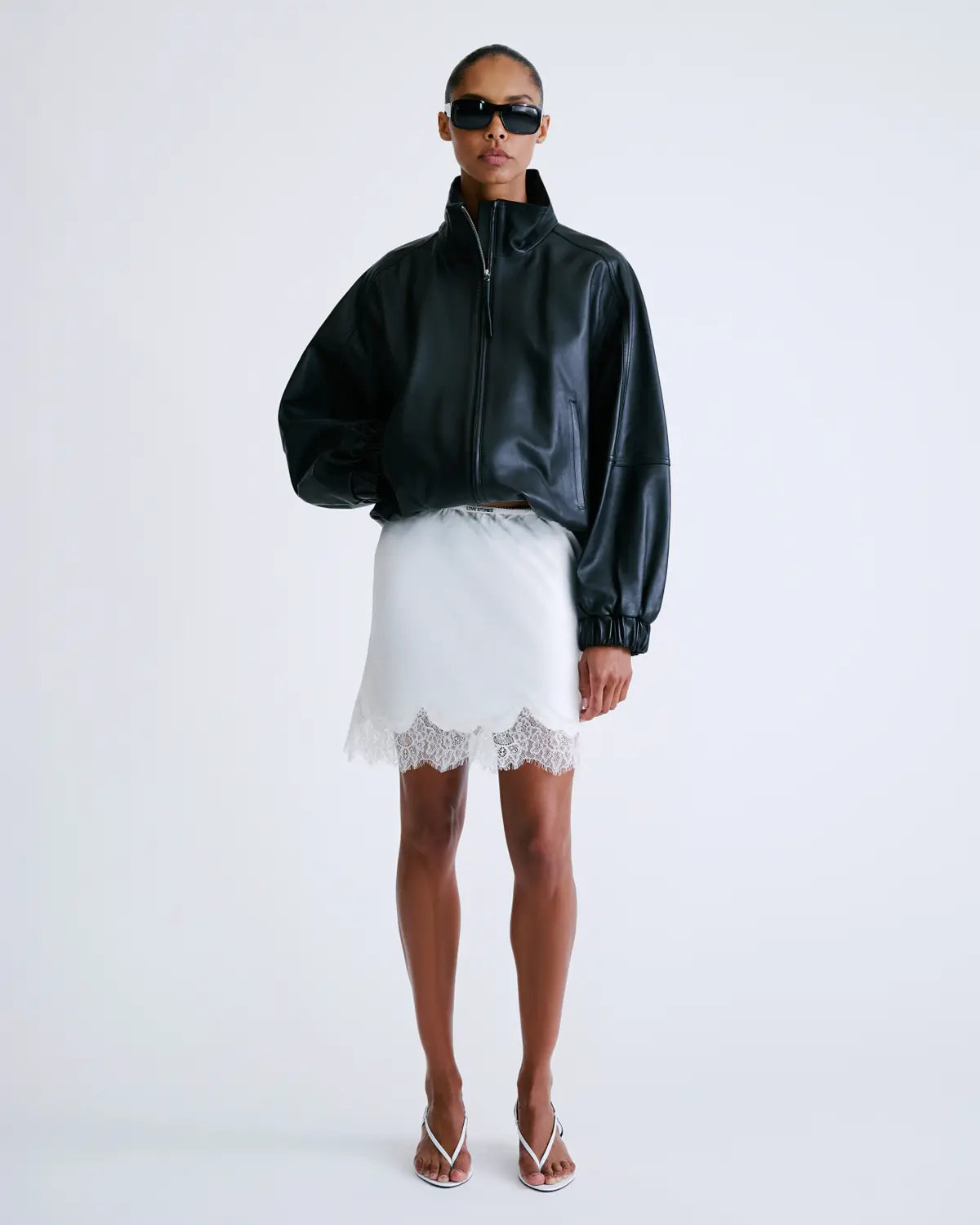 LS Pine silk skirt