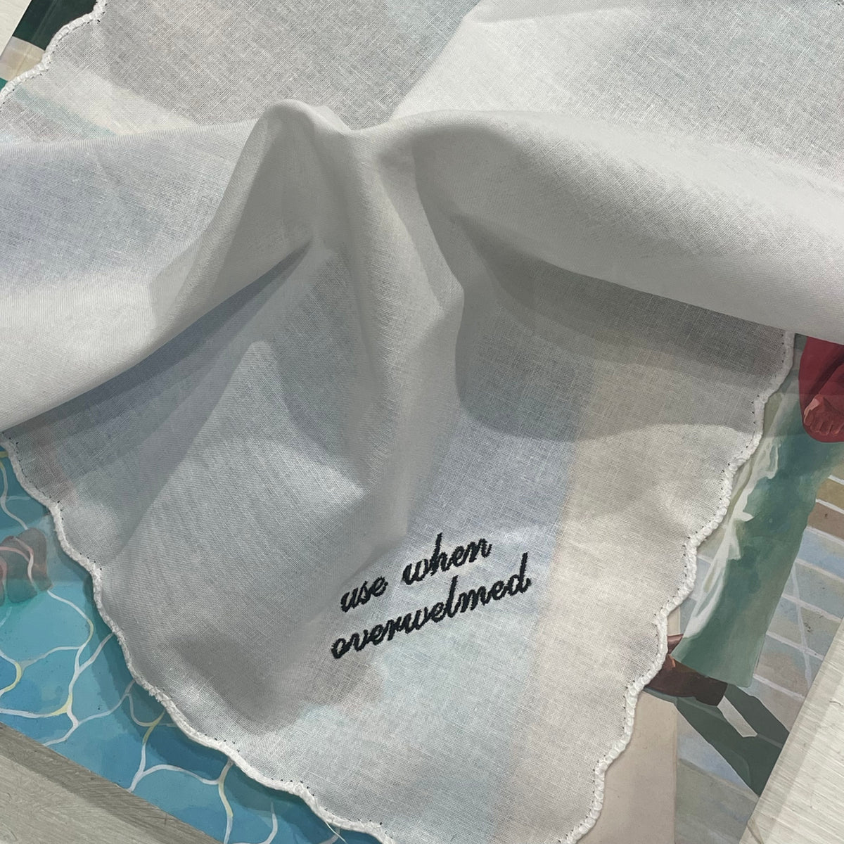 Embroidered Tissue/Cocktail Napkin
