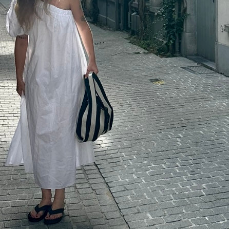 Gepersonaliseerde Striped Shopper