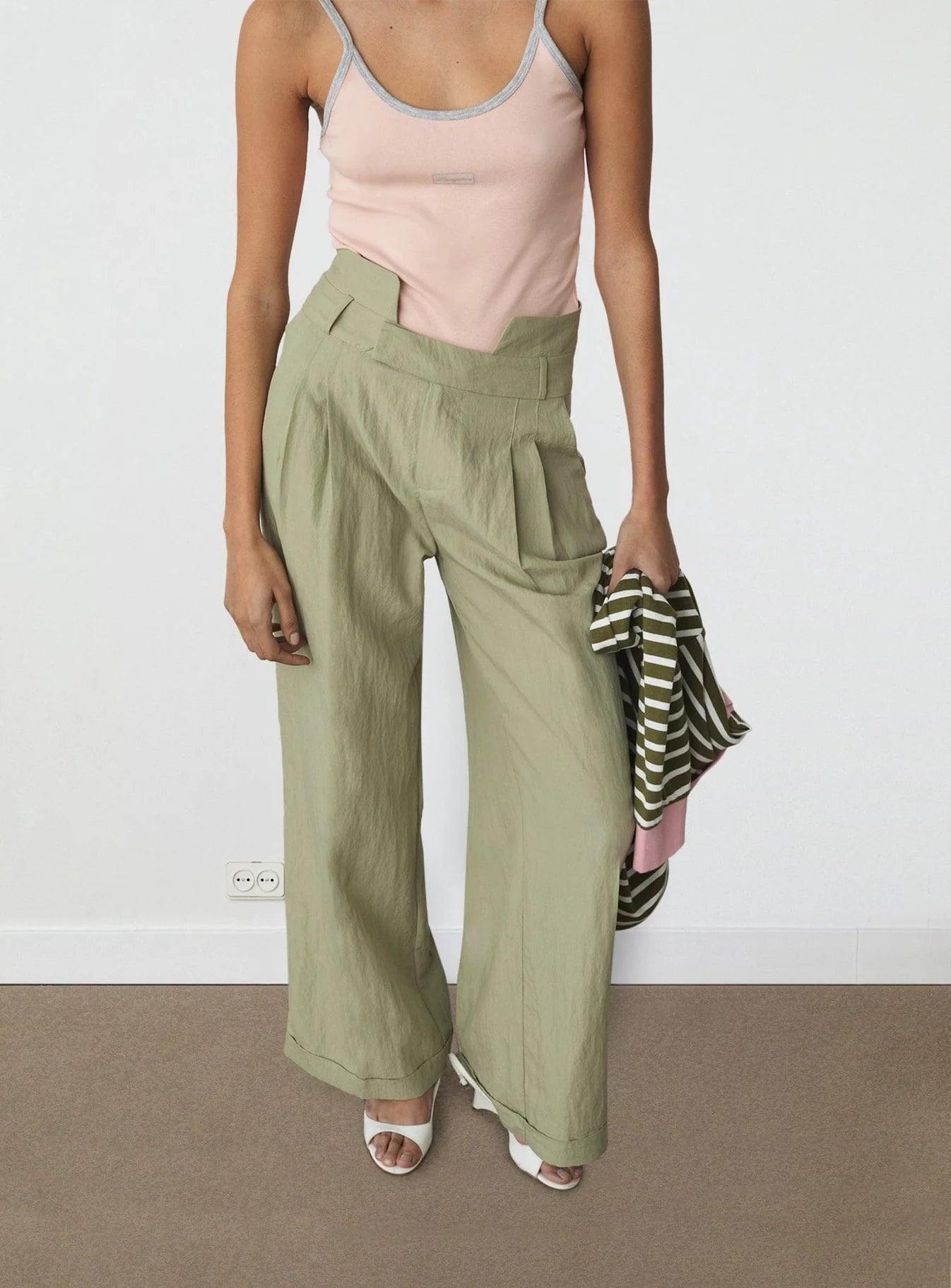Khaki High Waist Pants