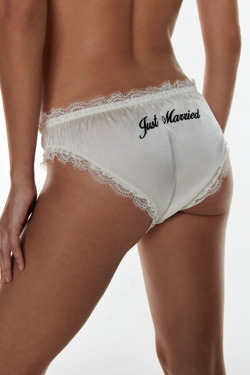 LS Just Married Frilly brief