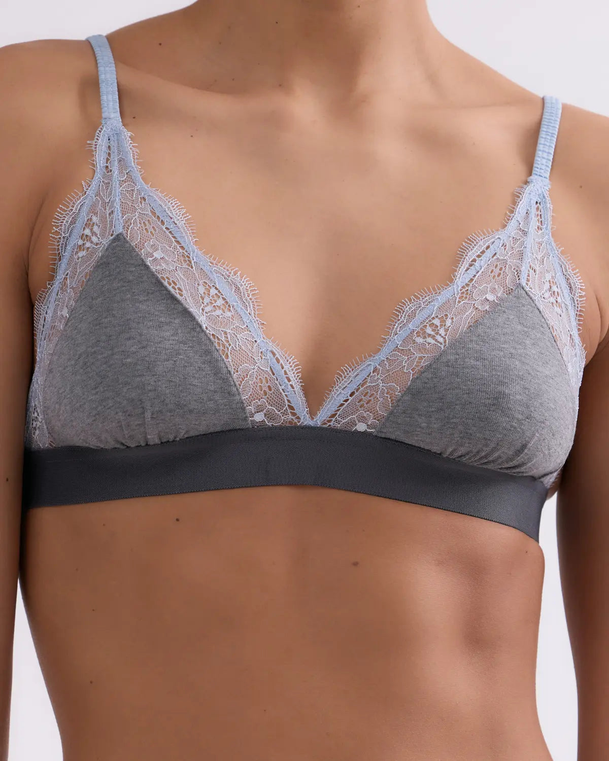 LS Love Lace Bralette Blue/Grey