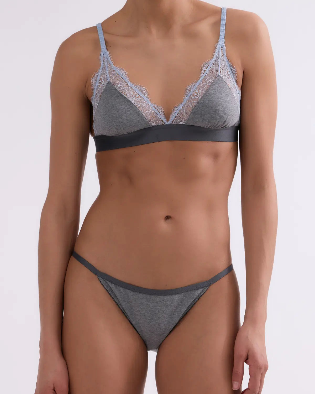 LS Love Lace Bralette Blue/Grey
