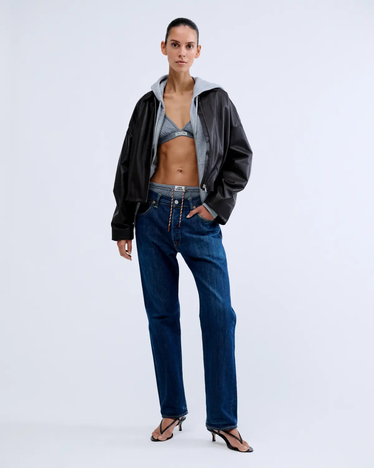 LS Parker Bralette Dark Grey