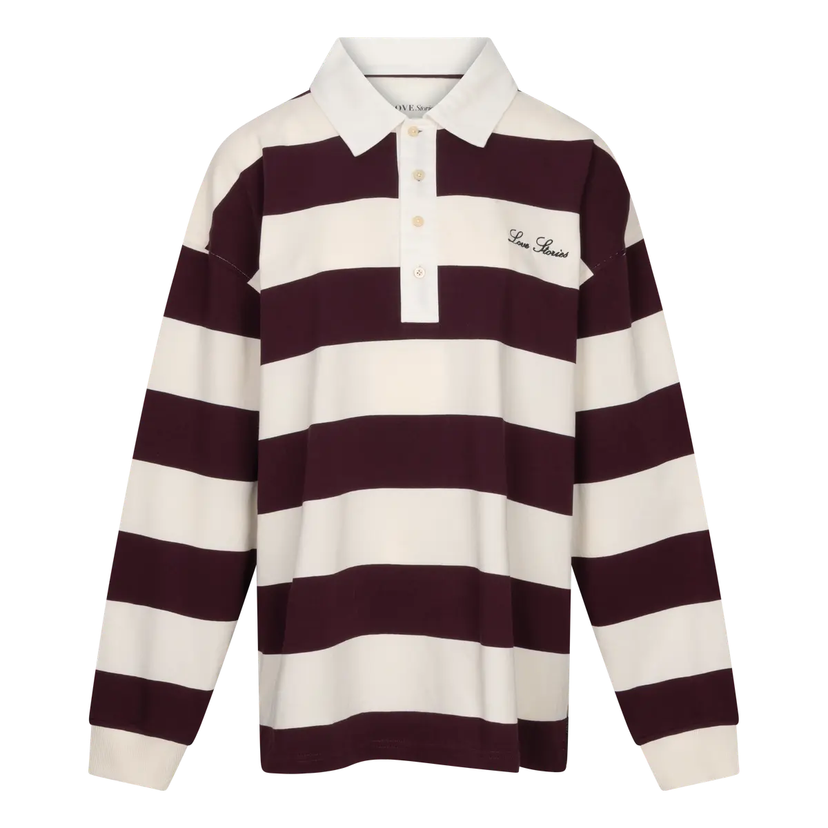 LS Paul Striped Polo Bordeaux