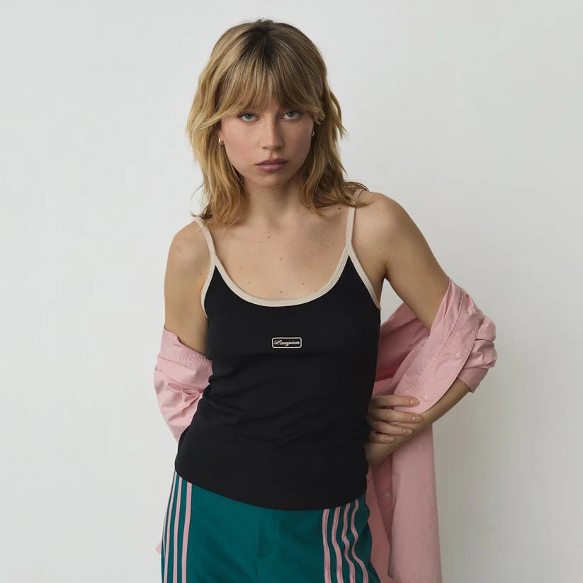 Memfis black strap tank top