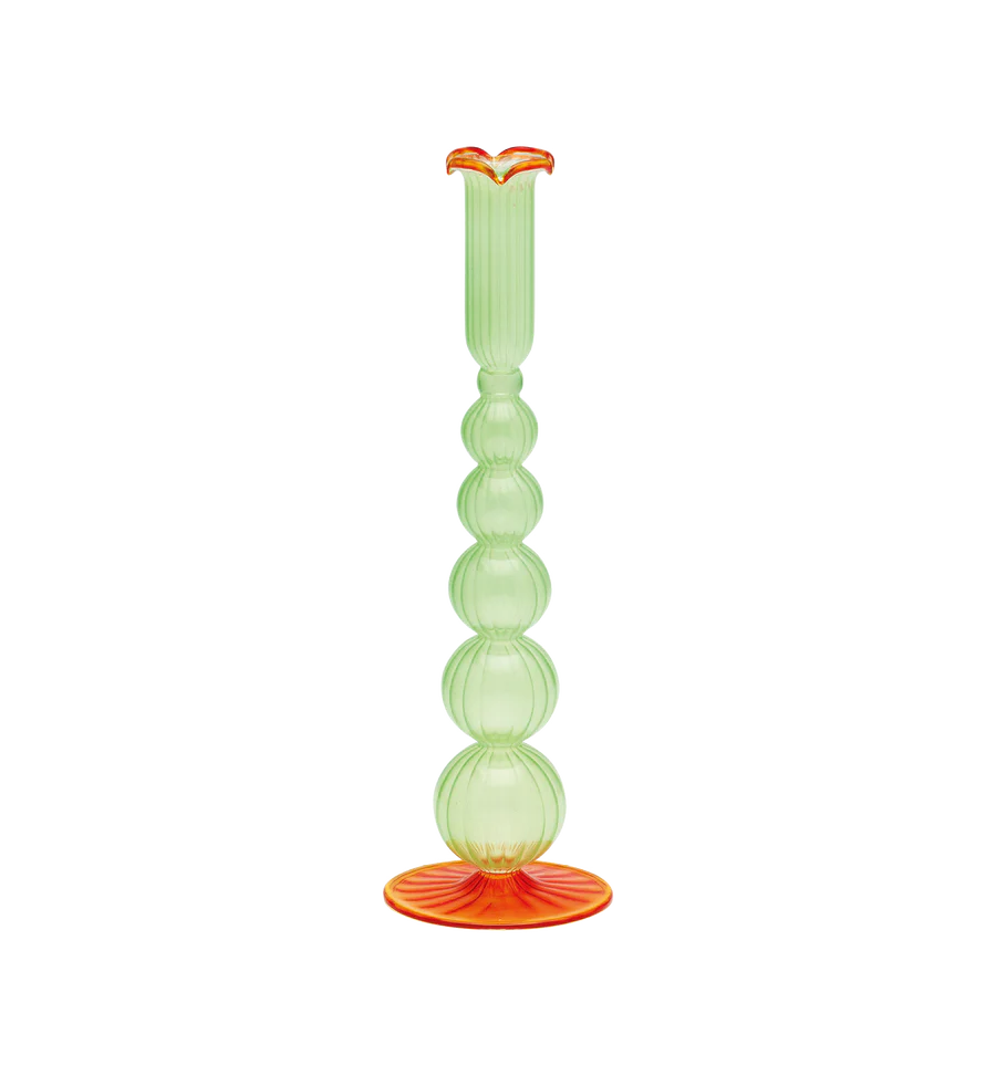 Moss piped candle holder