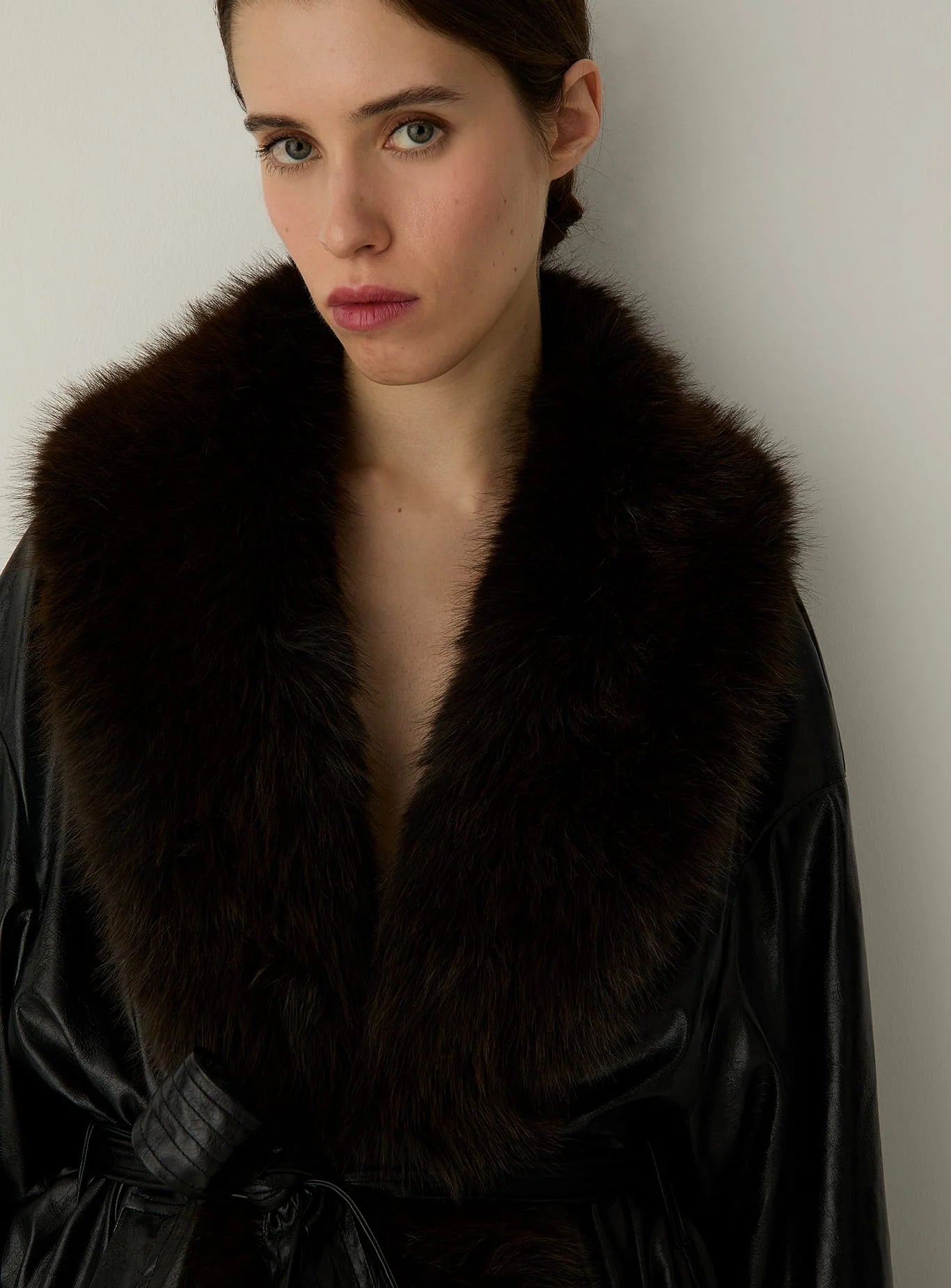 Black Short Faux Fur Coat