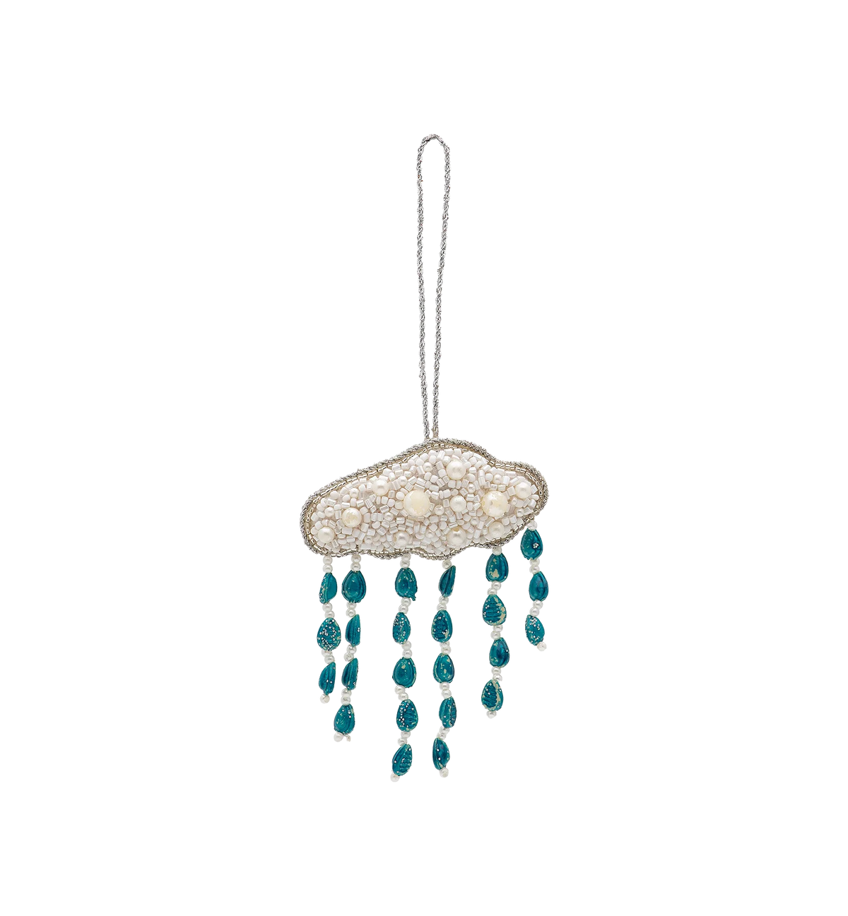 Beaded Pearly Weather Ornament