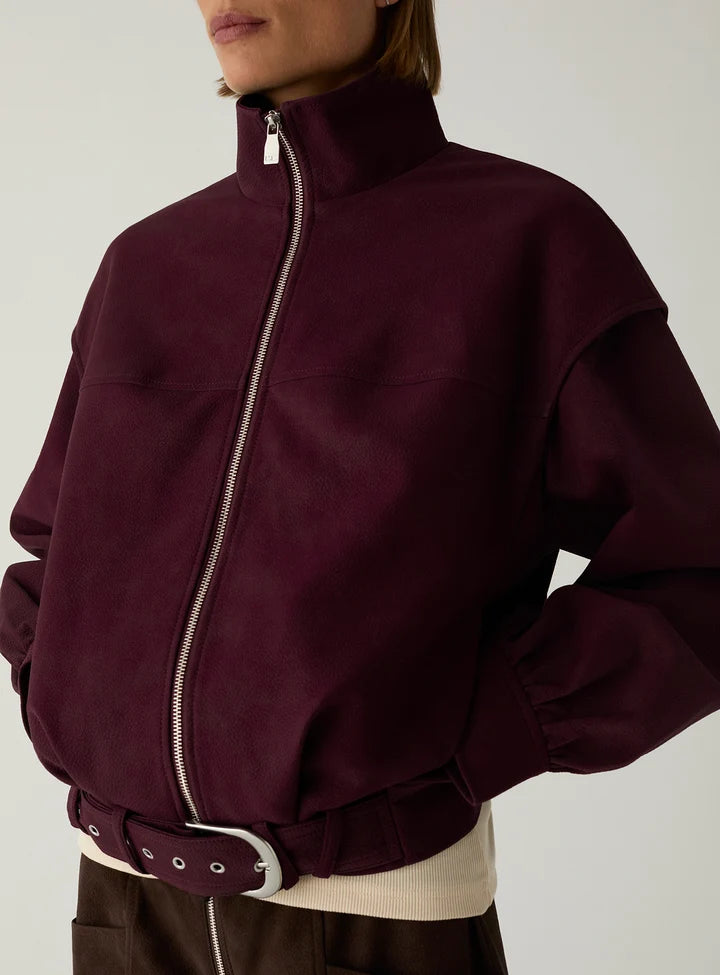 Signy Burgundy Bomber Jacket