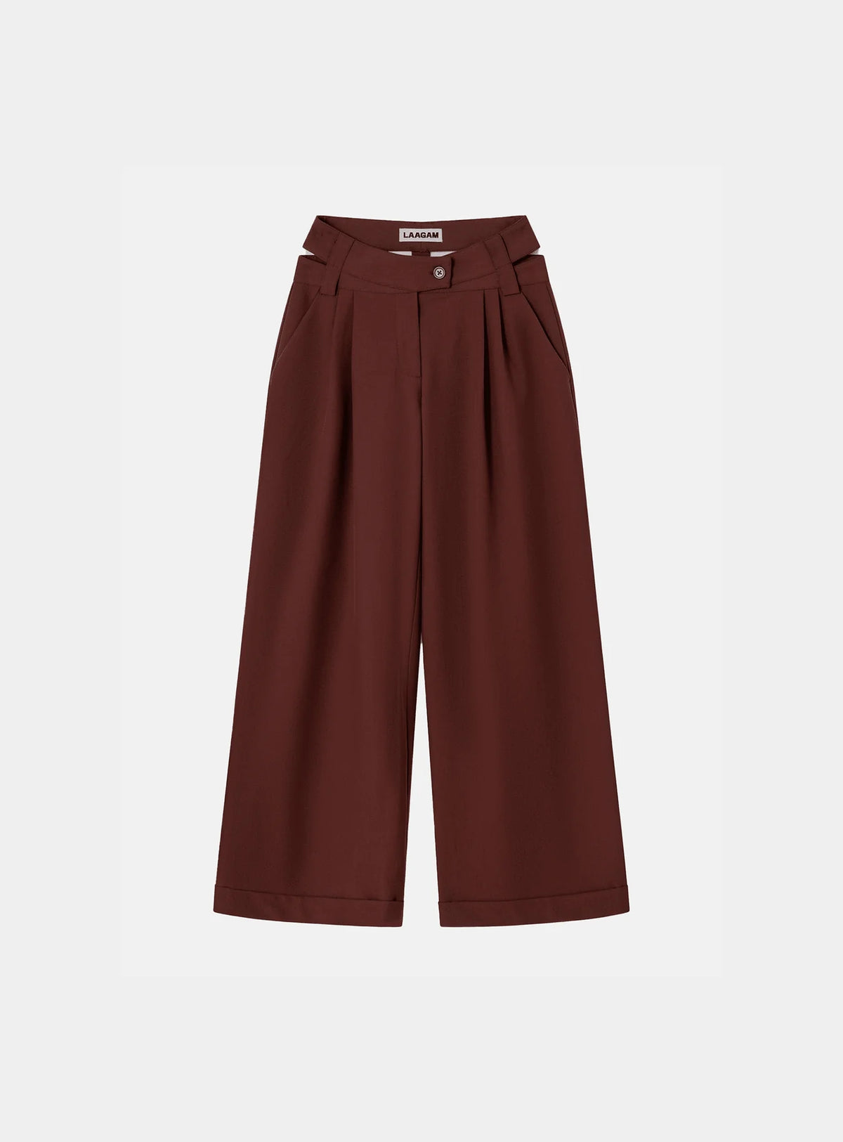 SMITH BURGUNDY TAILORED PANTS