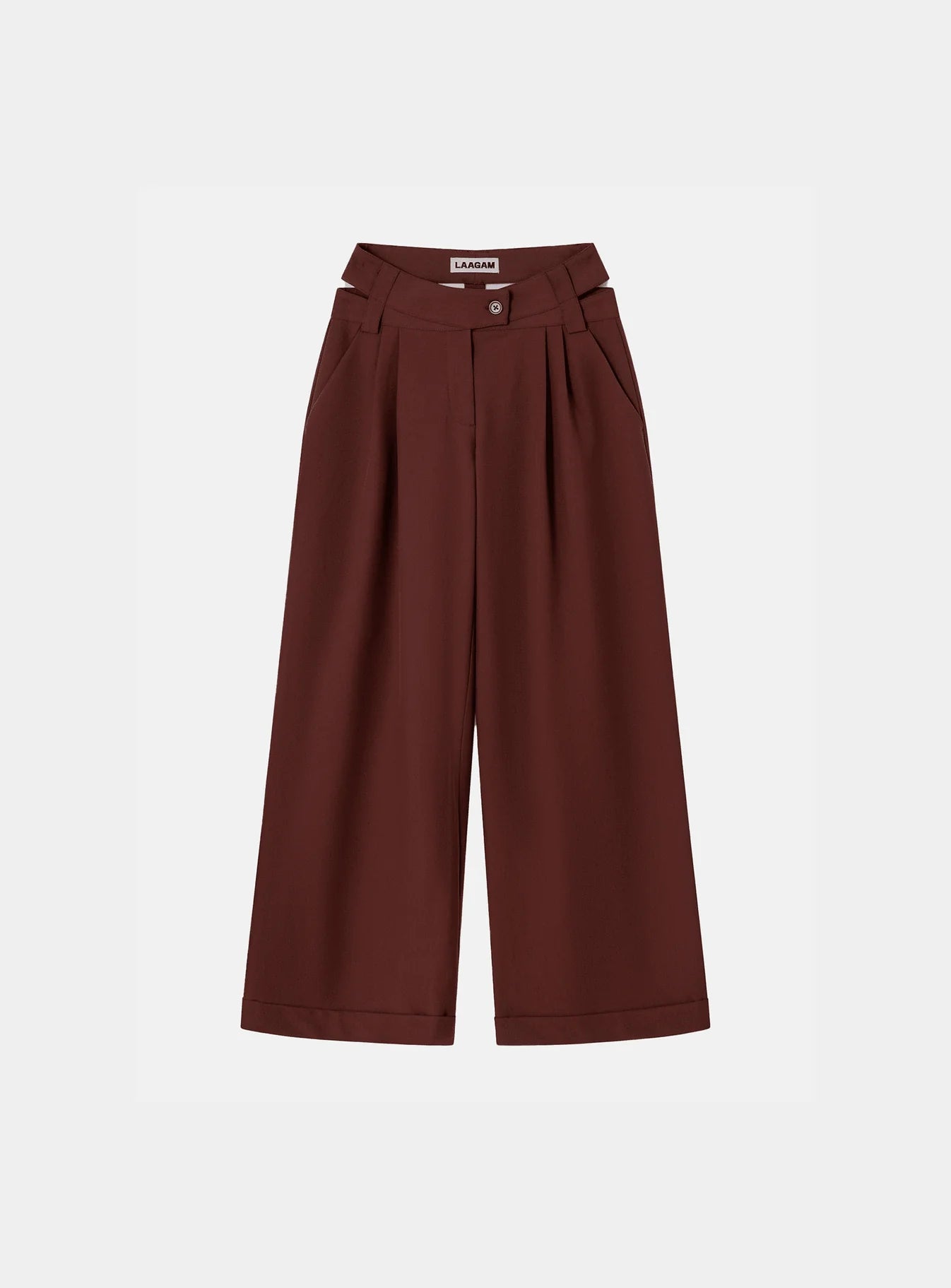 SMITH BURGUNDY TAILORED PANTS