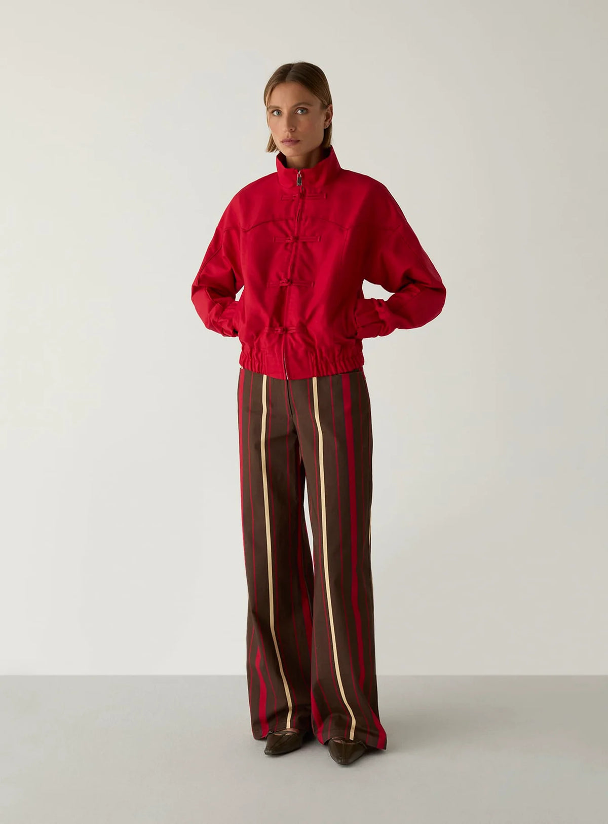 Sylvie Red Bomber Jacket