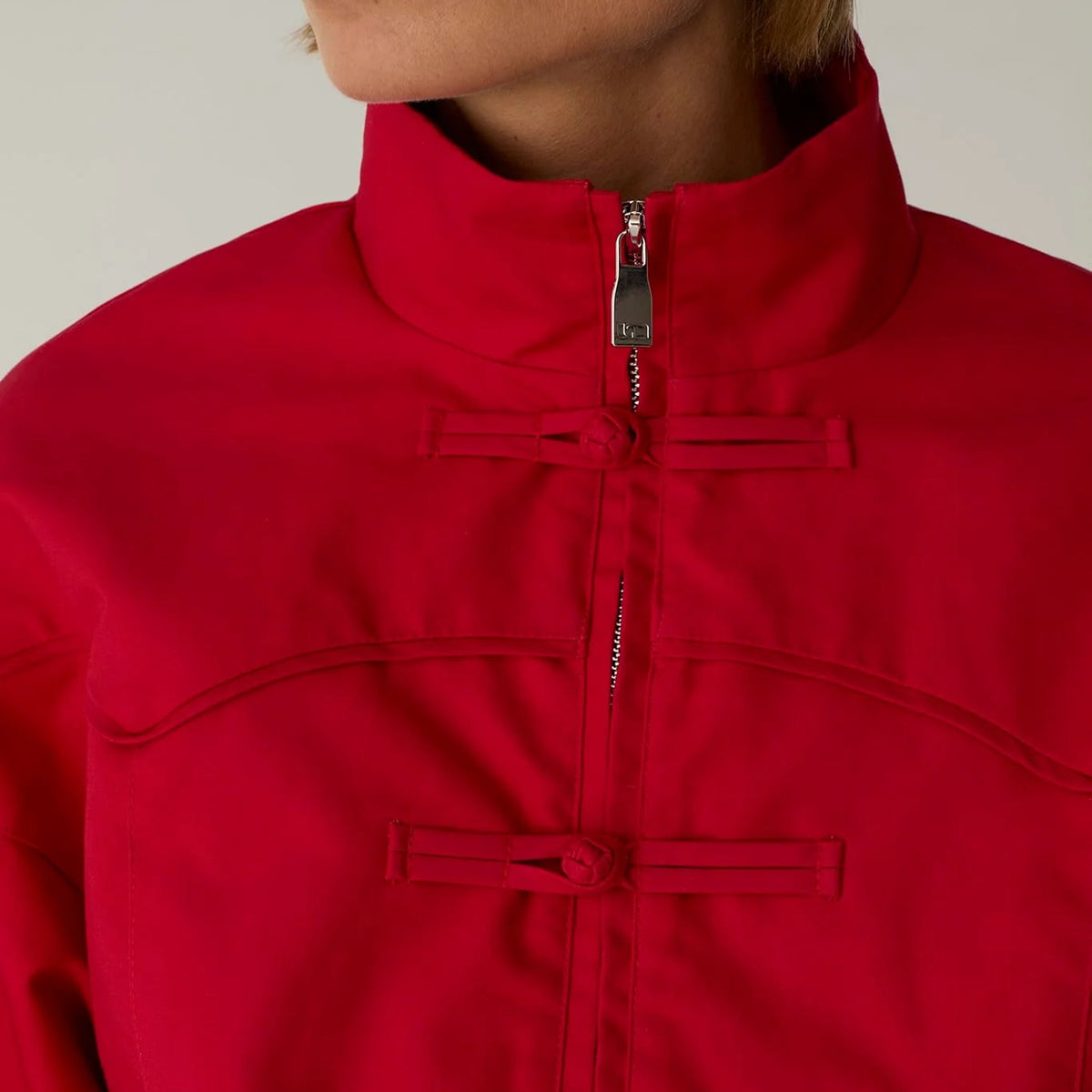Sylvie Red Bomber Jacket