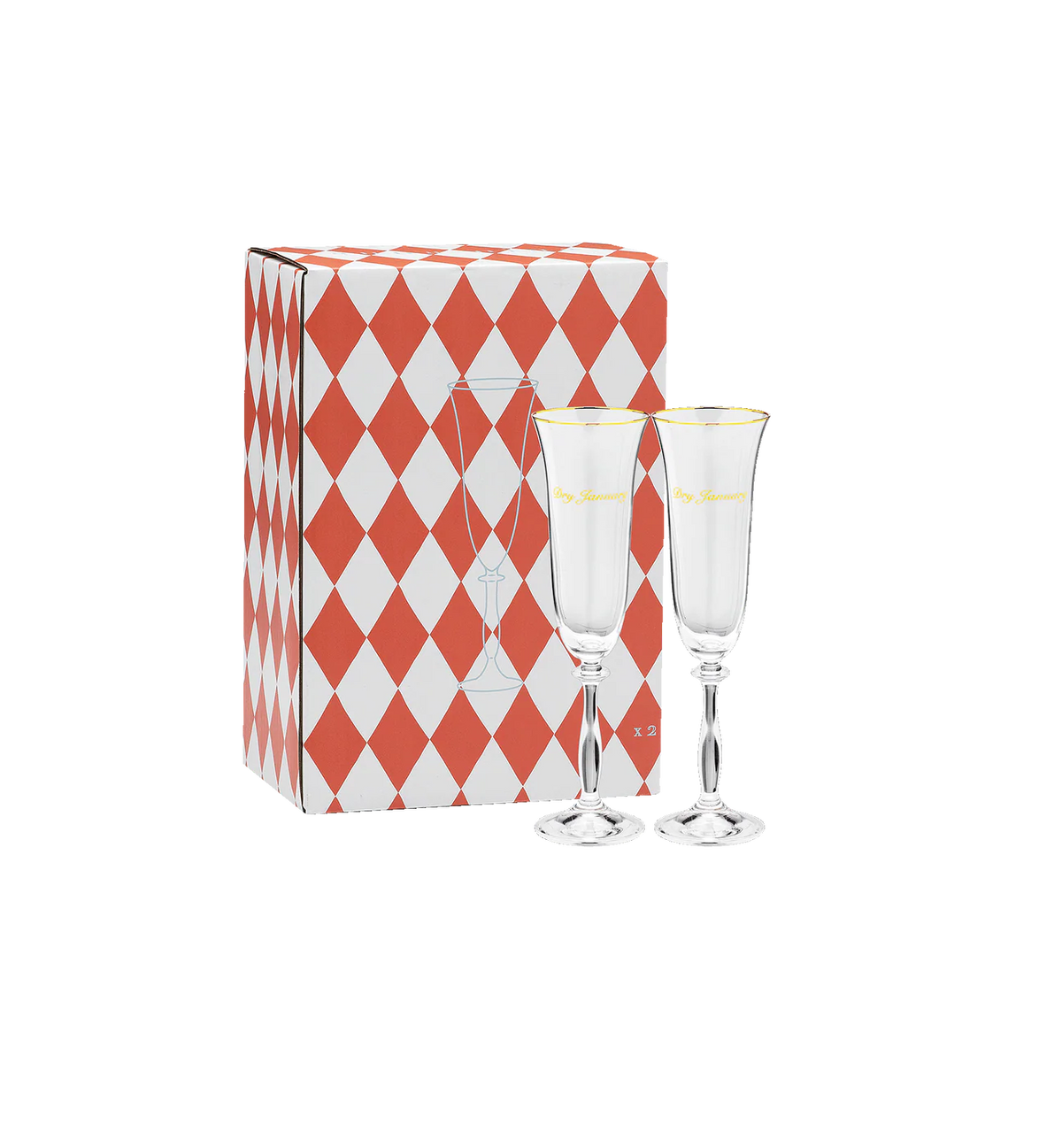 Dry January Champagne Flute Set/2